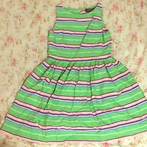 We are selling green striped polo dress